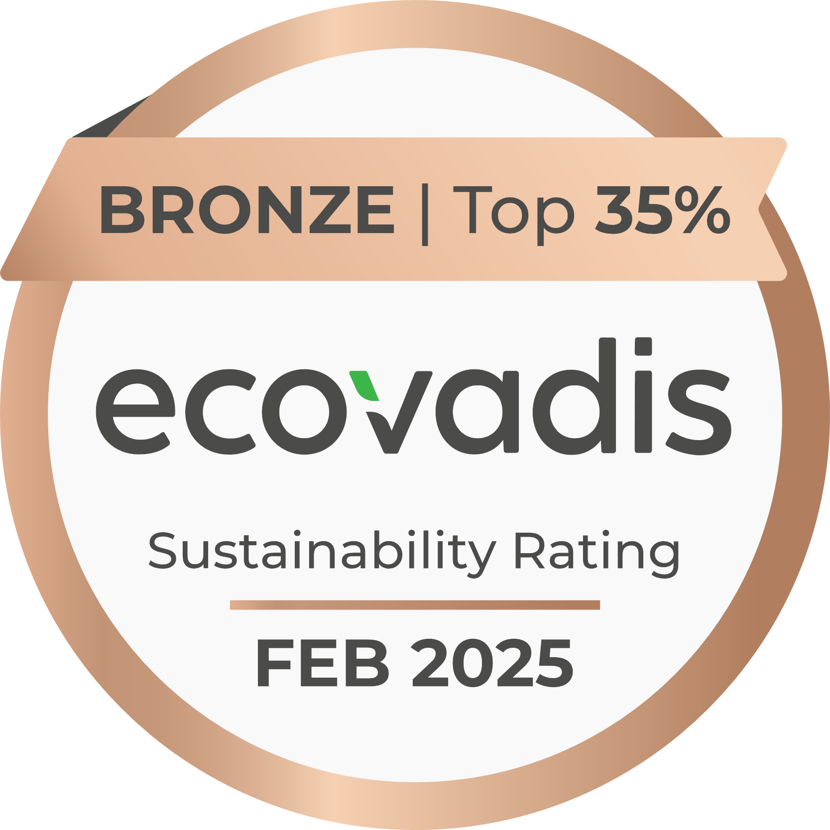 Médaille EcoVadis Bronze 2025
